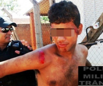 Jovem que teria furtado moto sofre acidente e acaba preso pela Polícia Militar de Trânsito