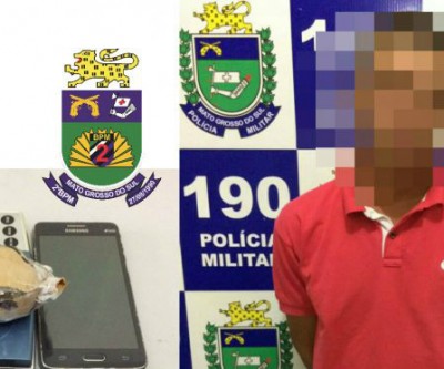 Policiais da Rotai prendem jovem por tráfico de drogas e recupera celular furtado