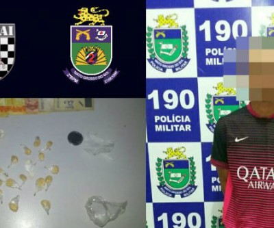 Policiais Militares da Rotai prendem jovem por tráfico de drogas