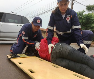 Jovem de 21 anos fica ferida em acidente na Ranulpho Marques Leal 