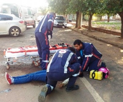 Buraco causa acidente no Jardim Alvorada