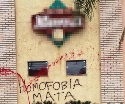 Pizzaria é pichada e o caso gera discussões no facebook