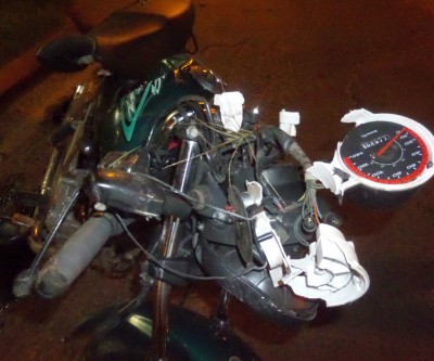 Acidente ao lado do “Cristo” ocorrido na madrugada deixa motociclista com fraturas 