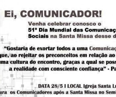 Igreja Católica celebra o 51° Dia Mundial das Comunicações Sociais