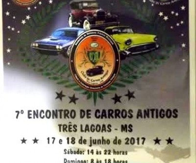 7º Encontro de Carros Antigos de Três Lagoas acontece dias 17 e 18 de junho 