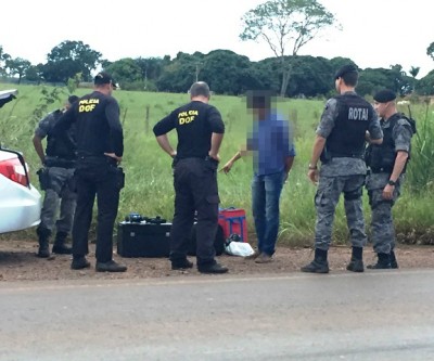 Veículos furam bloqueio do DOF e cerco policial é montado na BR-158 para prender traficantes 