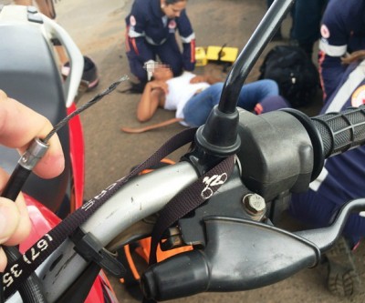 Cabo de embreagem arrebenta e causa acidente em avenida de Três Lagoas 