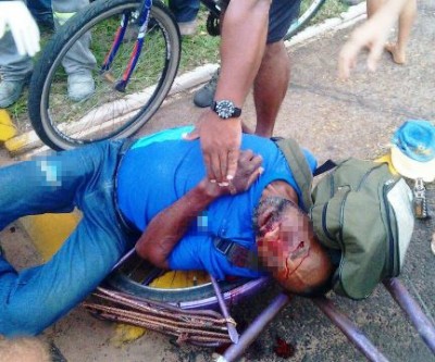Acidente gravíssimo entre bicicleta e caminhão mobiliza equipes ALFA e BRAVO do SAMU 