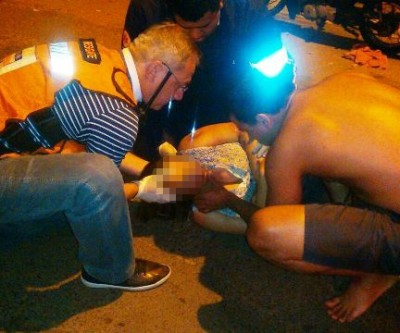Cachorro causa acidente com mãe e filho no bairro Santo André 