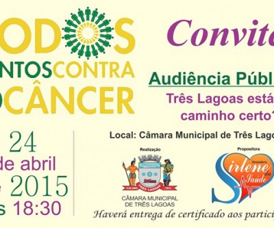Câmara promove audiência para debater tratamento de câncer no município