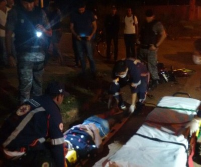 Na contramão, motociclista colide com ônibus no Santa Terezinha