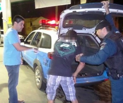 Assaltante leva a pior e além de ser apreendido, seu telefone delata os comparsas 