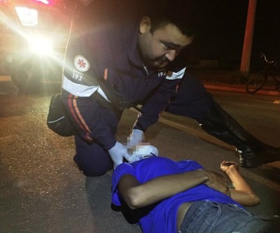 “Batida” entre bicicletas deixa mãe e filho ferido na Rua Quixeramobim