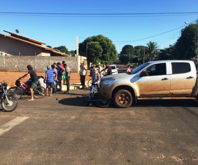 Motorista de S-10 avança a preferencial e causa acidente no bairro Jardim Angélica 