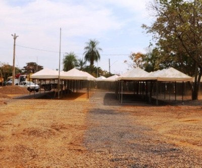 Pátio da NOB está quase pronto para receber a 29ª Festa do Folclore