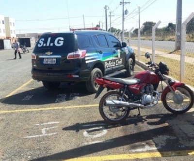 SIG encontra moto furtada no residencial Novo Oeste 