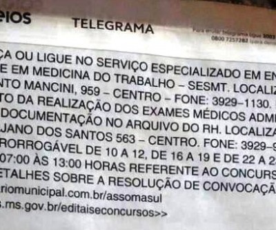 Prefeitura diz para candidata de concurso desconsiderar sua aprovação
