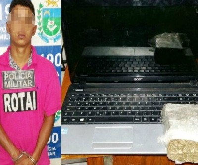 Jovem preso por tráfico revelou que furtou notebook no Jardim das Orquídeas 