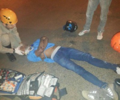 Acidente em avenida mobiliza Corpo de Bombeiros 