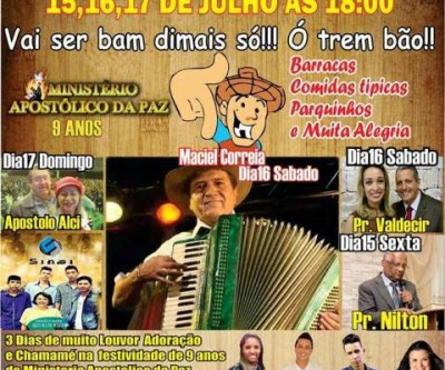Maciel Correa é uma das atrações da 2ª Festa da Roça na Vila Haro