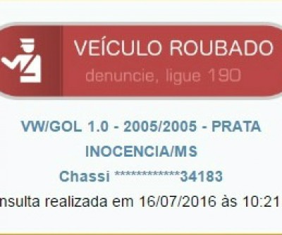 Homem tem carro furtado durante pescaria no Jupiá