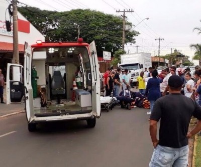 Bombeiros realizam resgate de criança atropelada no Santos Dumont 