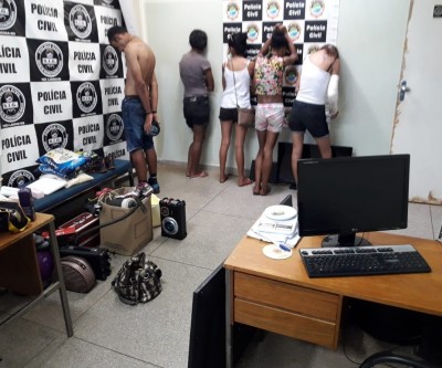 SIG prende cinco pessoas e apreende diversos objetos furtados