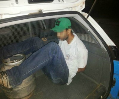 Suposto ladrão de botijão de gás é preso na madrugada em Três Lagoas 