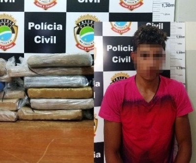 Jovem é preso em flagrante por tráfico de Drogas em Brasilândia