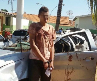 Traficante que capotou camionete é preso na região de Brasilândia 
