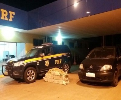 PRF prende traficante em Água Clara com 135 kg de maconha