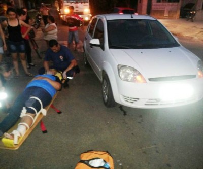 Acidente na Rua Marechal Deodoro deixa uma pessoa ferida