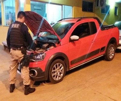 Saveiro roubada em Cuiabá/MT é recuperada pela PRF em Água Clara