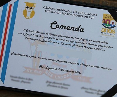 Câmara: professores serão homenageados com comenda