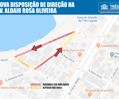 Vias passarão a ser de sentido único no Centro de Três Lagoas