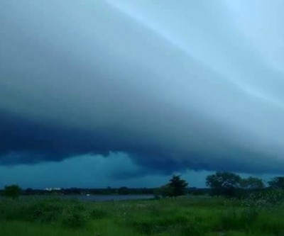 Princípio de tornado foi registrado nesta terça-feira (24) em Três Lagoas