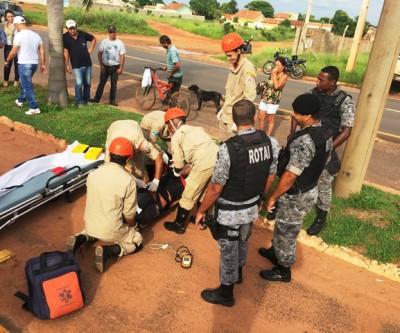 Acidente na BR-262 deixa piloto de Shineray ferido 