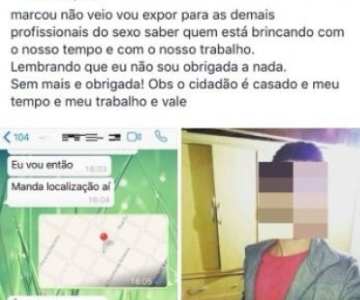 Travesti denuncia cliente de programa em grupo de vendas em Três Lagoas