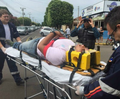 Em final de semana movimentado no centro de Três Lagoas, SAMU atende mais uma vítima de acidente de trânsito