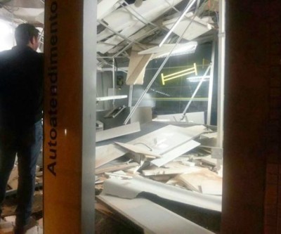 Agências bancárias de Selvíria são destruídas por bandidos 