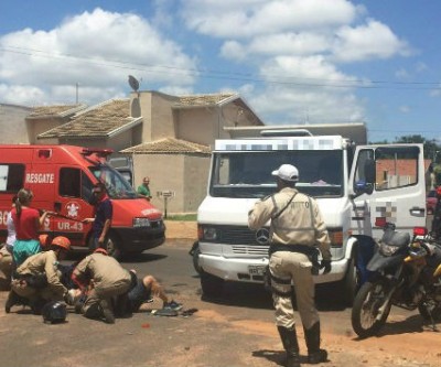 Acidente na Rua Marechal Deodoro deixa duas vítimas feridas
