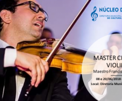 Cultura promove 2º Master Class de Violino com renomado violonista e professor de música