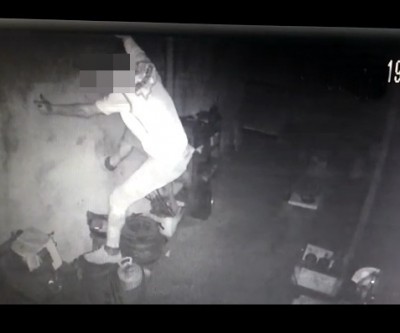 Homem é preso após câmera de segurança flagrar furto de botijão de gás