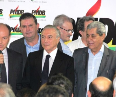 Deputado Eduardo Rocha acompanha vice-presidente Michel Temer em sua visita ao MS