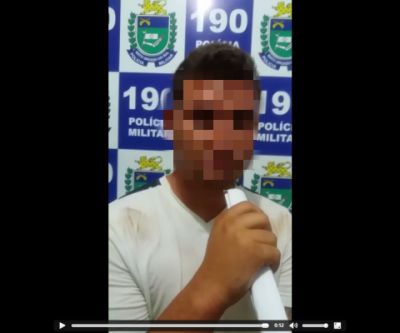 Três-lagoense que xingou policiais é detido e pede desculpas em gravação
