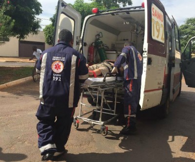 Atropelamento no bairro Santo André deixa idosa ferida 