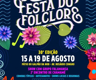 Agenda dos primeiros dias da 30ª Festa do Folclore é divulgada