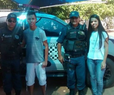 Polícia Militar abre as portas para casal de adolescentes e realiza sonho da dupla