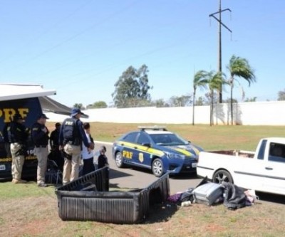 Carro com drogas que seguia para Três Lagoas é interceptado pela PRF perto do autódromo 