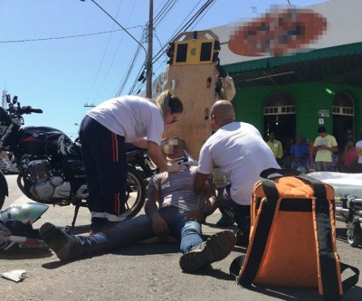 Acidente no Centro deixa uma pessoa ferida nesta segunda-feira 